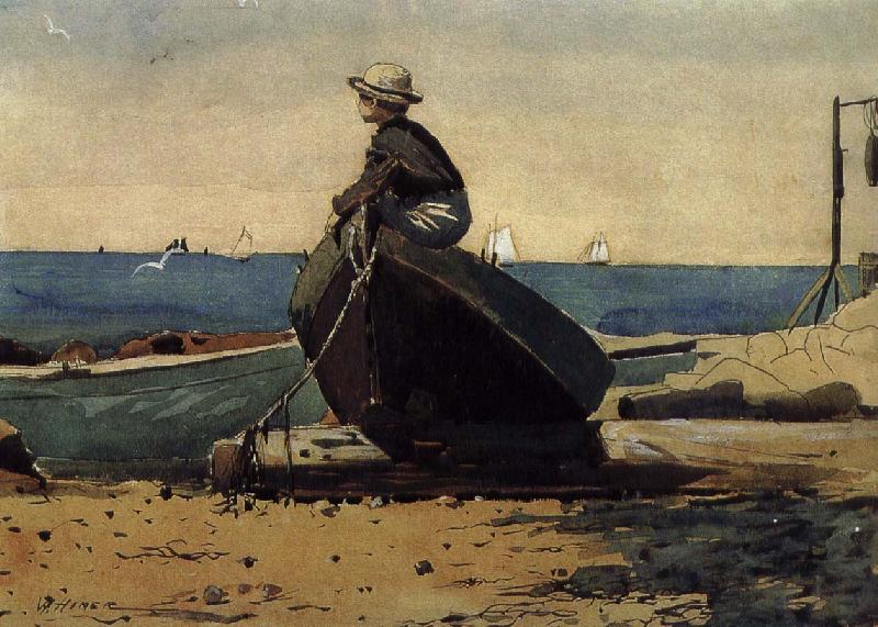 Winslow Homer Wang parent return oil painting image